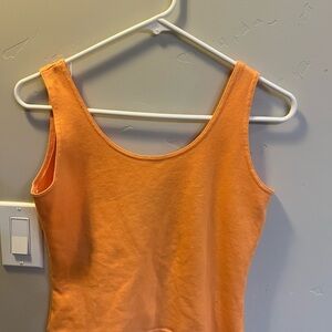 Betty Blue Orange Sleeveless Women's Tank Top Size Large
